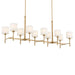 Myhouse Lighting Kichler - 52503BNB - Ten Light Linear Chandelier - Ali - Brushed Natural Brass