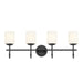 Myhouse Lighting Kichler - 55143BK - Four Light Bath - Ali - Black