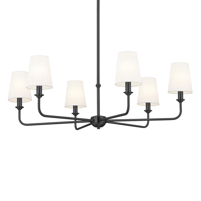 Myhouse Lighting Kichler - 52516BK - Six Light Chandelier - Pallas - Black