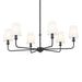 Myhouse Lighting Kichler - 52516BK - Six Light Chandelier - Pallas - Black