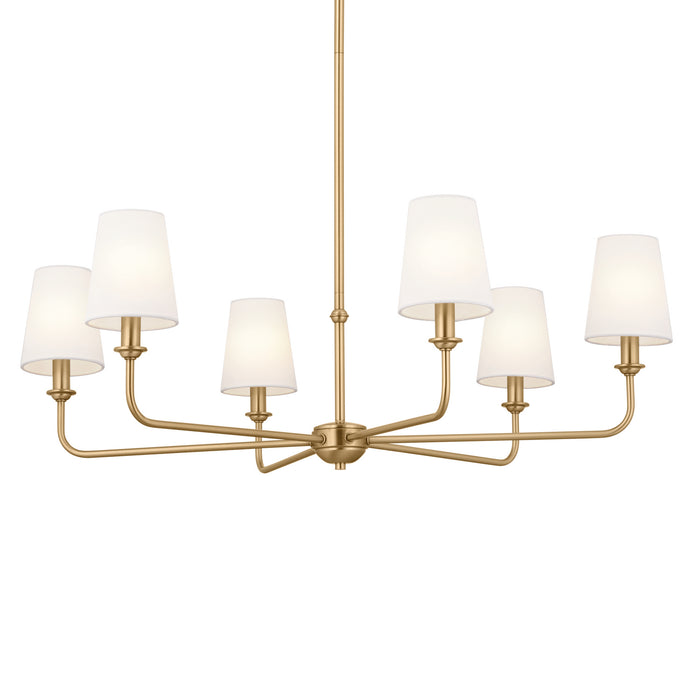 Myhouse Lighting Kichler - 52516BNB - Six Light Chandelier - Pallas - Brushed Natural Brass