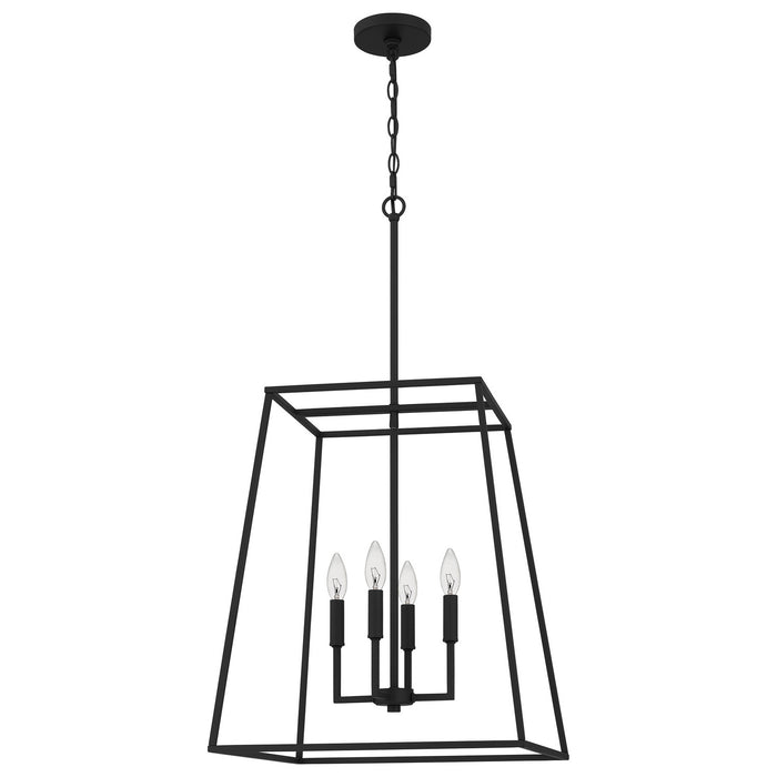 Myhouse Lighting Quoizel - PRC2818MBK - Four Light Pendant - Prescott - Matte Black