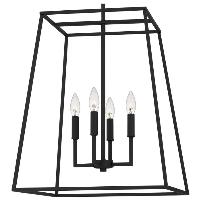 Myhouse Lighting Quoizel - PRC2818MBK - Four Light Pendant - Prescott - Matte Black