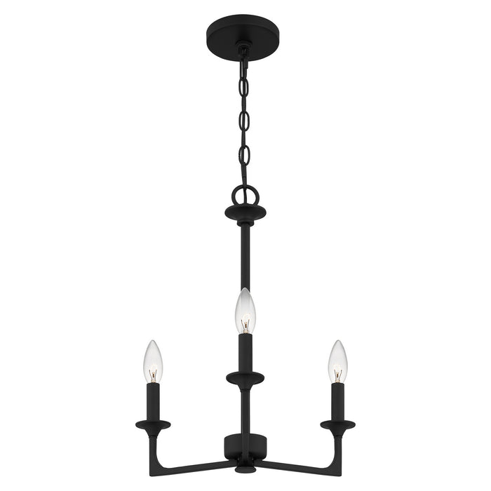 Myhouse Lighting Quoizel - PRC5016MBK - Three Light Chandelier - Prescott - Matte Black