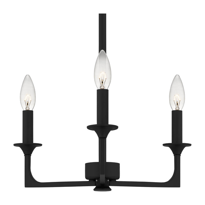 Myhouse Lighting Quoizel - PRC5016MBK - Three Light Chandelier - Prescott - Matte Black