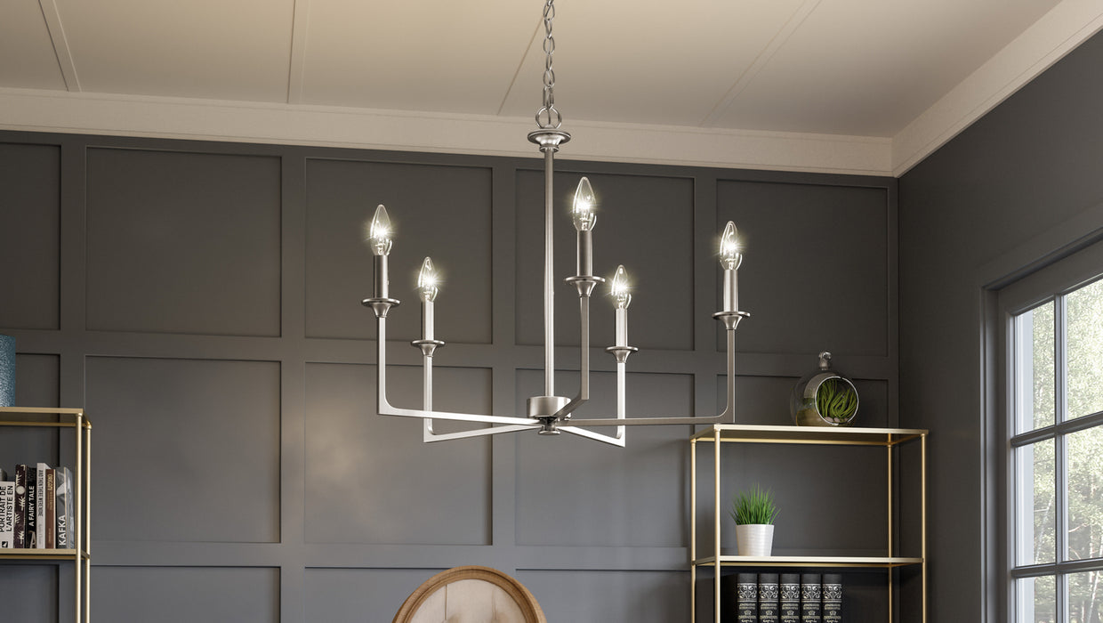 Myhouse Lighting Quoizel - PRC5026BN - Five Light Chandelier - Prescott - Brushed Nickel