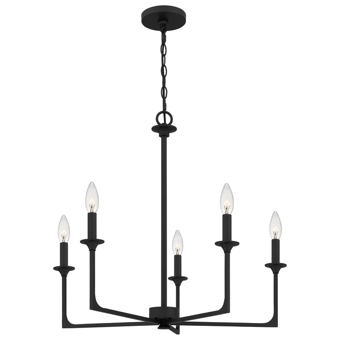 Myhouse Lighting Quoizel - PRC5026MBK - Five Light Chandelier - Prescott - Matte Black