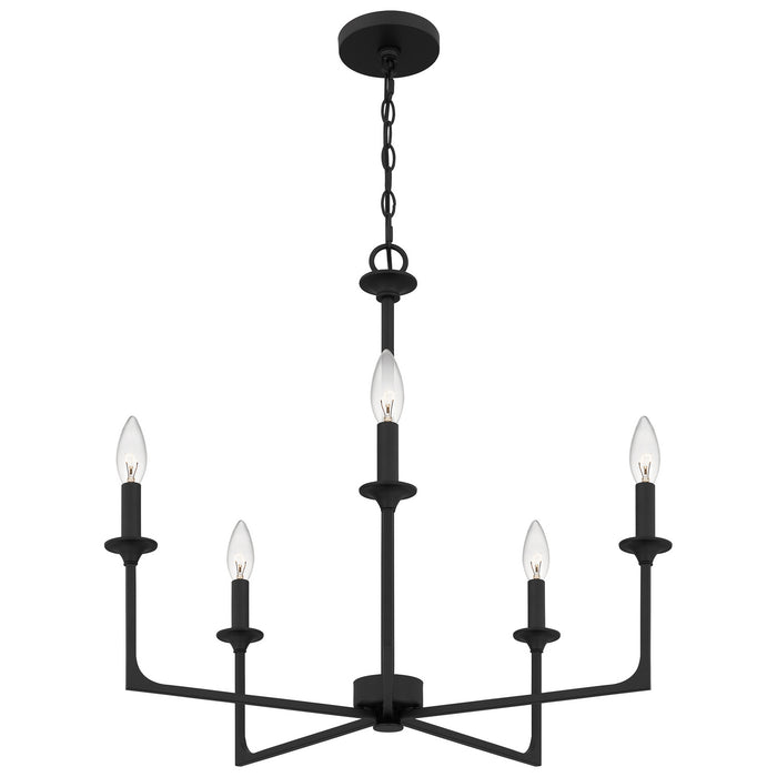 Myhouse Lighting Quoizel - PRC5026MBK - Five Light Chandelier - Prescott - Matte Black