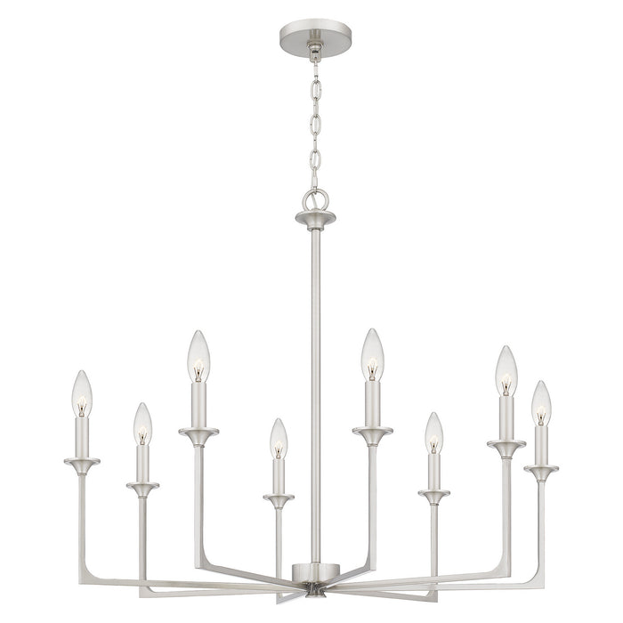 Myhouse Lighting Quoizel - PRC5032BN - Eight Light Chandelier - Prescott - Brushed Nickel