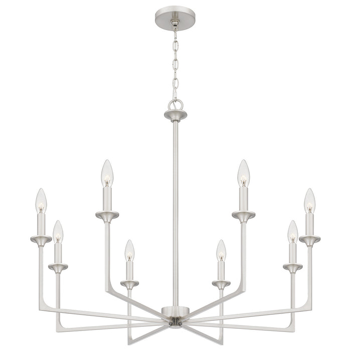 Myhouse Lighting Quoizel - PRC5032BN - Eight Light Chandelier - Prescott - Brushed Nickel