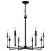 Myhouse Lighting Quoizel - PRC5032MBK - Eight Light Chandelier - Prescott - Matte Black