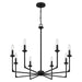 Myhouse Lighting Quoizel - PRC5032MBK - Eight Light Chandelier - Prescott - Matte Black