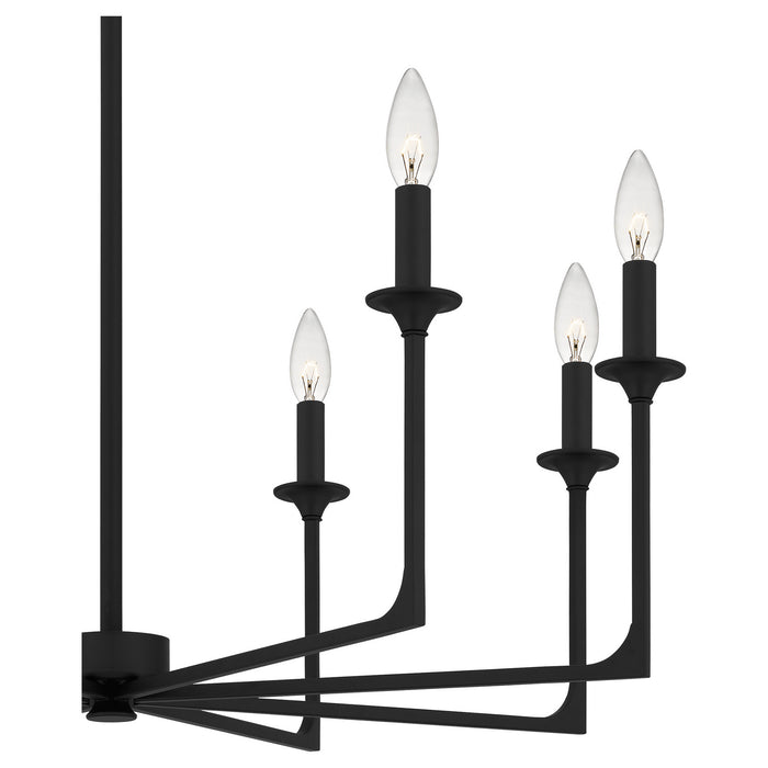 Myhouse Lighting Quoizel - PRC5032MBK - Eight Light Chandelier - Prescott - Matte Black