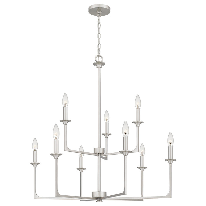 Myhouse Lighting Quoizel - PRC5232BN - Nine Light Chandelier - Prescott - Brushed Nickel