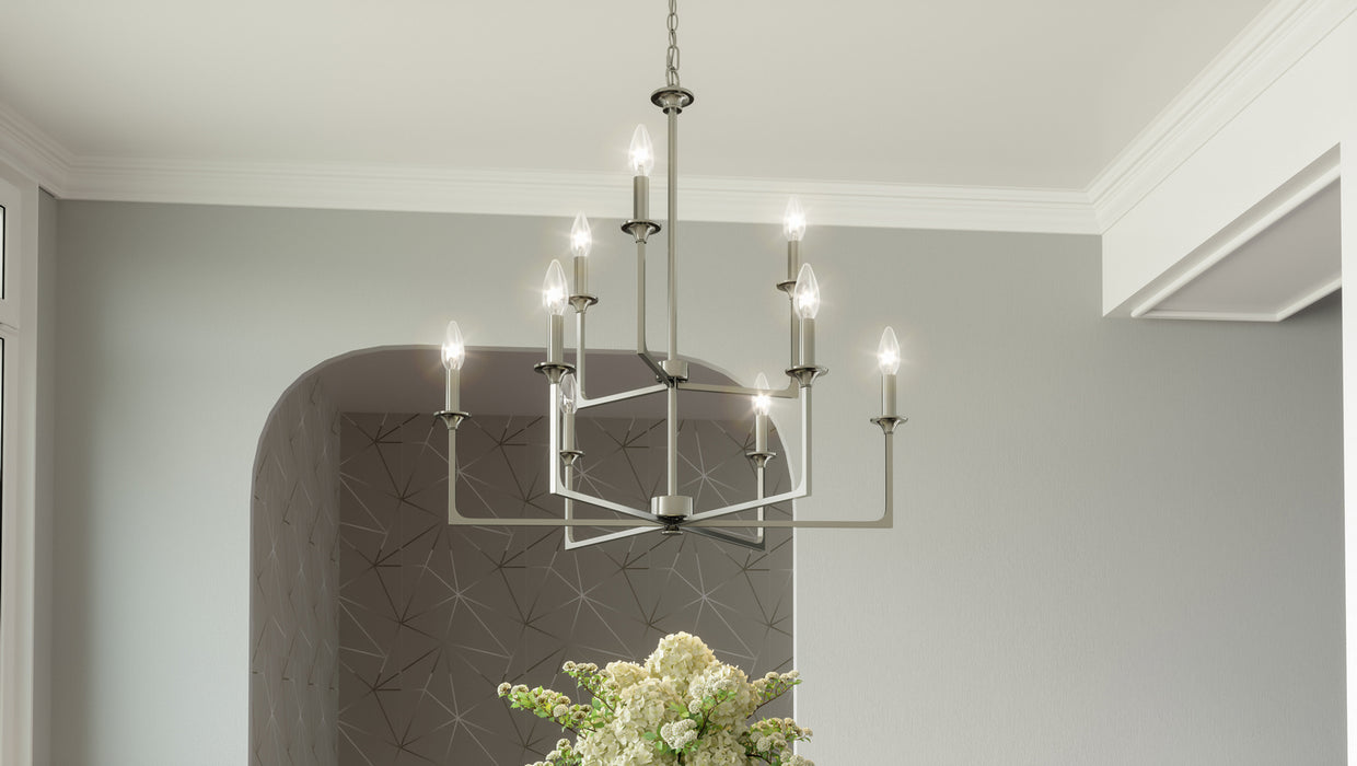 Myhouse Lighting Quoizel - PRC5232BN - Nine Light Chandelier - Prescott - Brushed Nickel