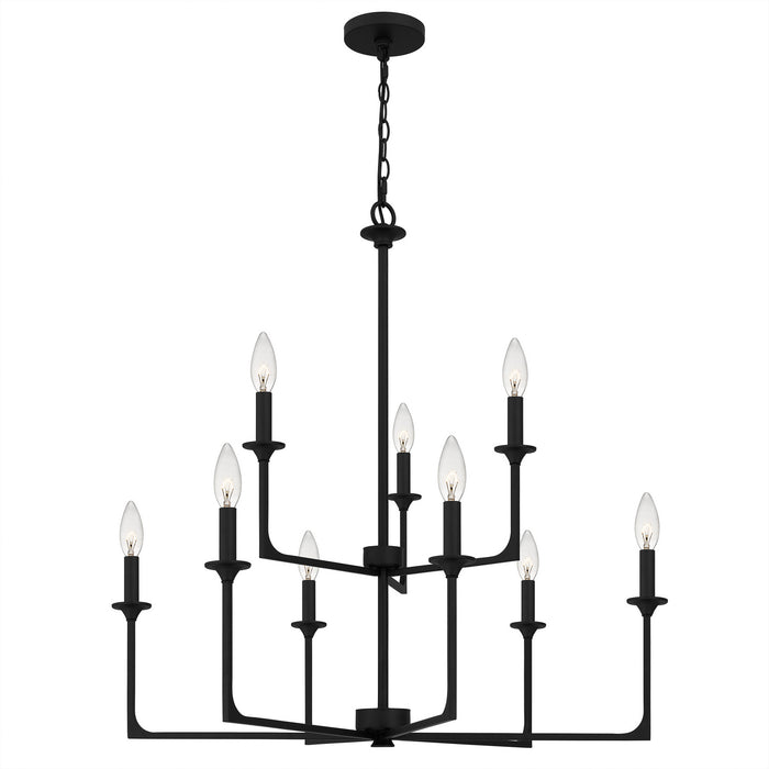 Myhouse Lighting Quoizel - PRC5232MBK - Nine Light Chandelier - Prescott - Matte Black