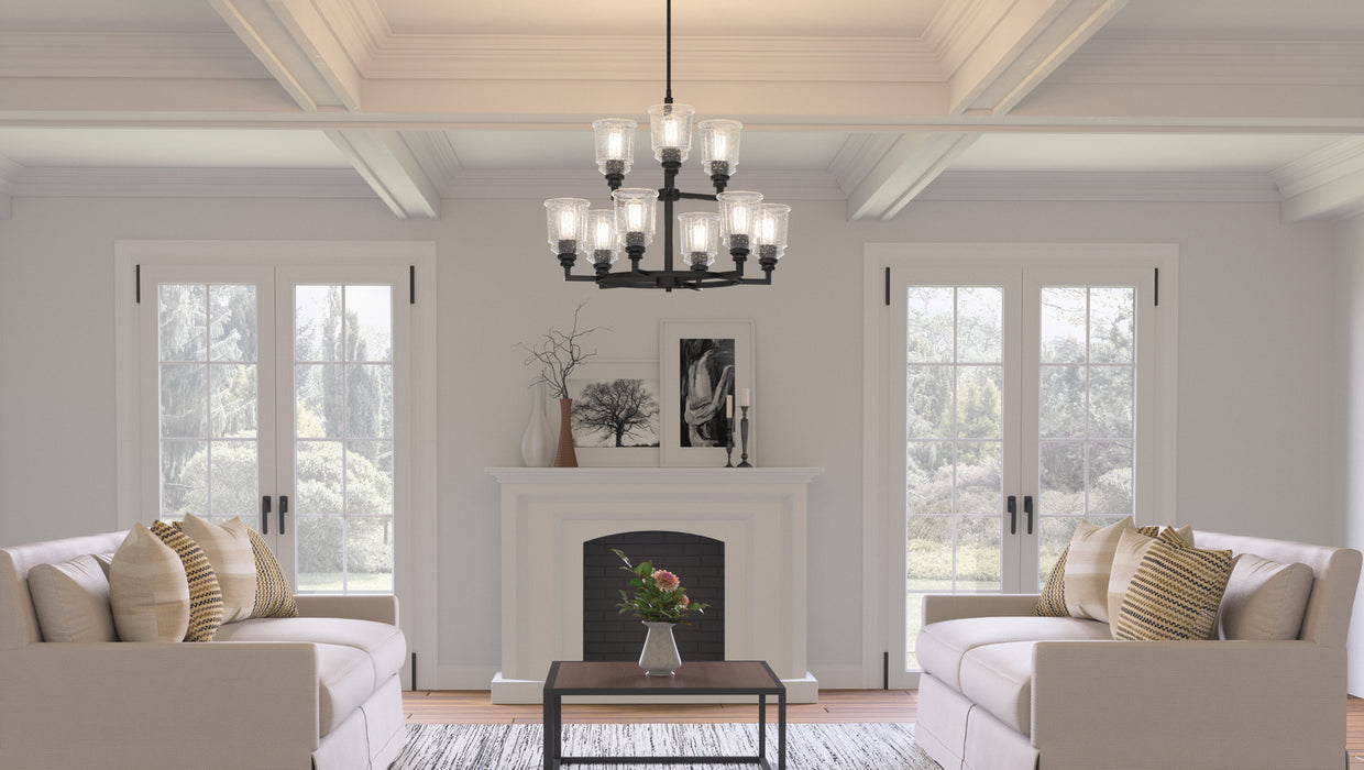 Myhouse Lighting Quoizel - PRC5232MBK - Nine Light Chandelier - Prescott - Matte Black