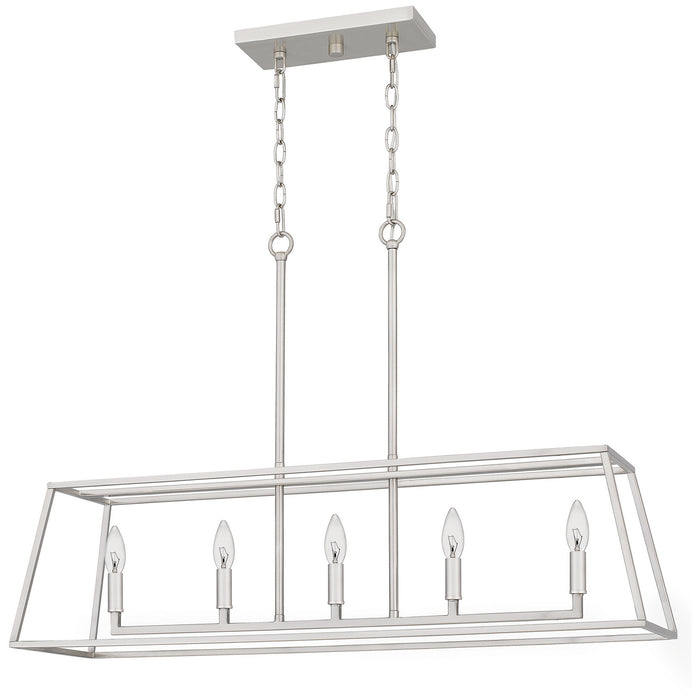 Myhouse Lighting Quoizel - PRC536BN - Five Light Island Chandelier - Prescott - Brushed Nickel