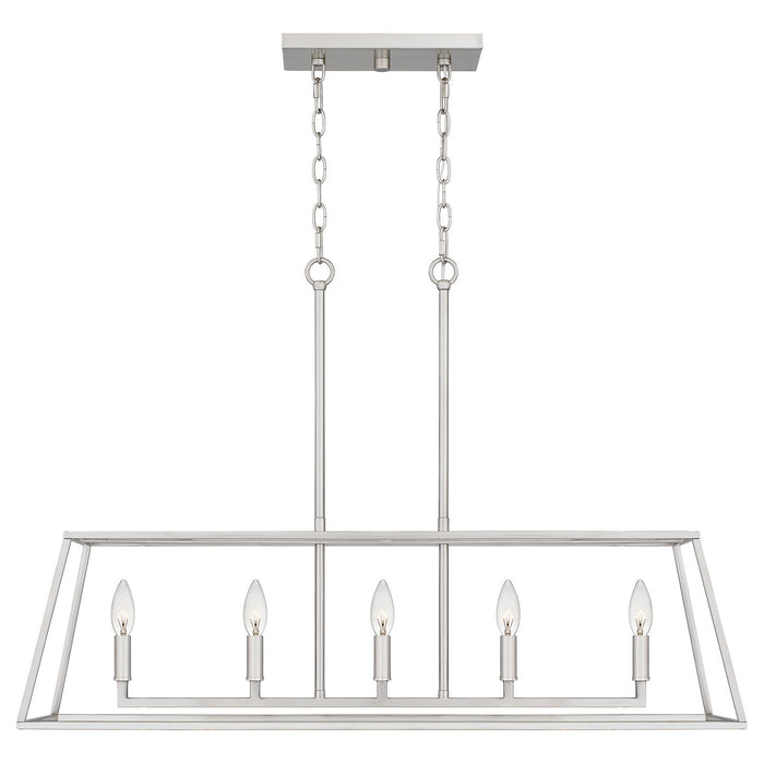 Myhouse Lighting Quoizel - PRC536BN - Five Light Island Chandelier - Prescott - Brushed Nickel