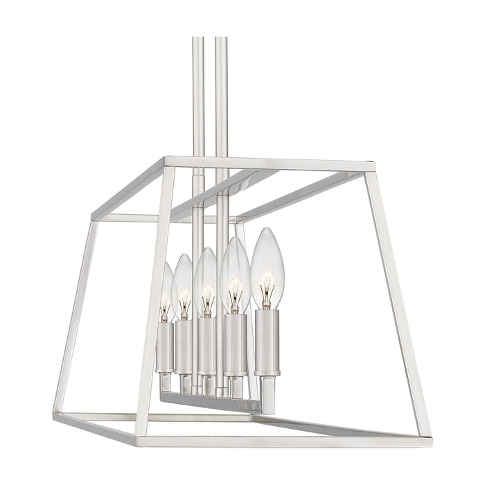 Myhouse Lighting Quoizel - PRC536BN - Five Light Island Chandelier - Prescott - Brushed Nickel