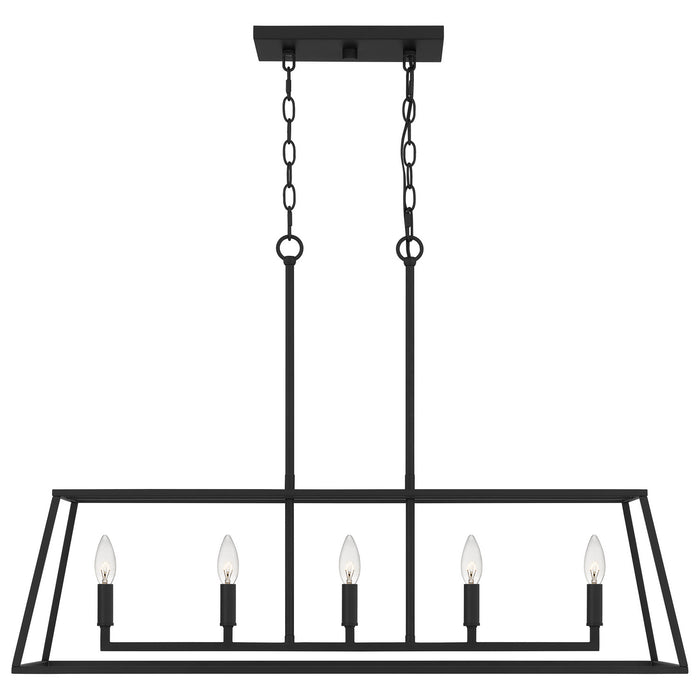 Myhouse Lighting Quoizel - PRC536MBK - Five Light Island Chandelier - Prescott - Matte Black