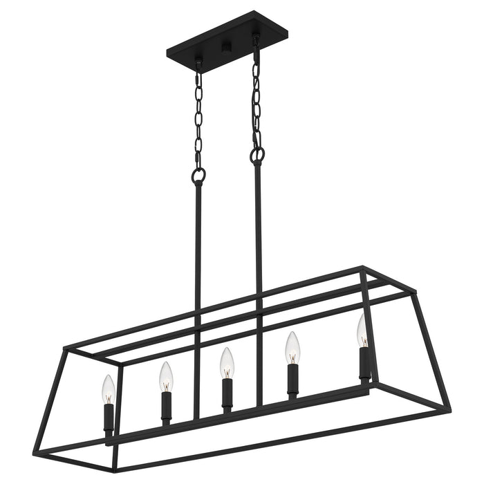 Myhouse Lighting Quoizel - PRC536MBK - Five Light Island Chandelier - Prescott - Matte Black