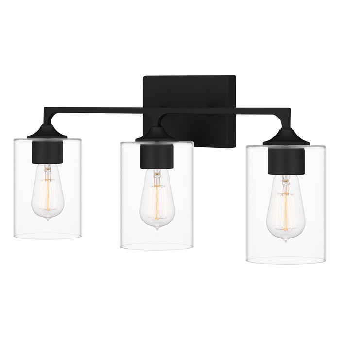 Myhouse Lighting Quoizel - PRC8624MBK - Three Light Bath - Prescott - Matte Black