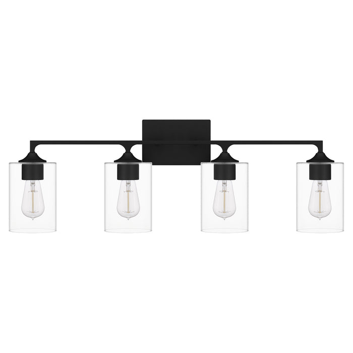 Myhouse Lighting Quoizel - PRC8633MBK - Four Light Bath - Prescott - Matte Black