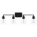 Myhouse Lighting Quoizel - PRC8633MBK - Four Light Bath - Prescott - Matte Black