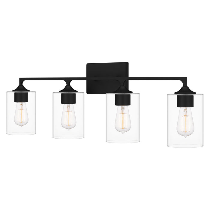 Myhouse Lighting Quoizel - PRC8633MBK - Four Light Bath - Prescott - Matte Black