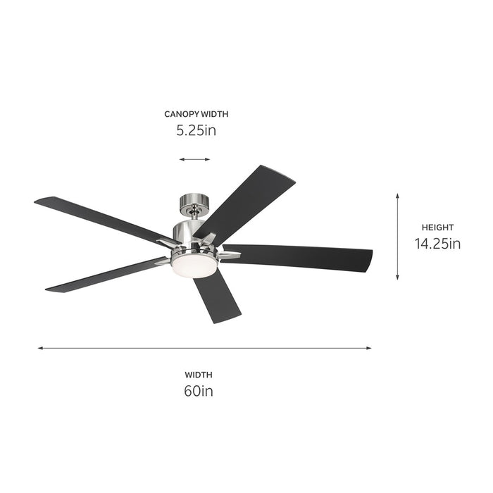 Myhouse Lighting Kichler - 330060PN - 60"Ceiling Fan - Lucian Elite XL - Polished Nickel