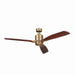 Myhouse Lighting Kichler - 300075NBR - 60"Ceiling Fan - Ridley II - Brushed Natural Brass