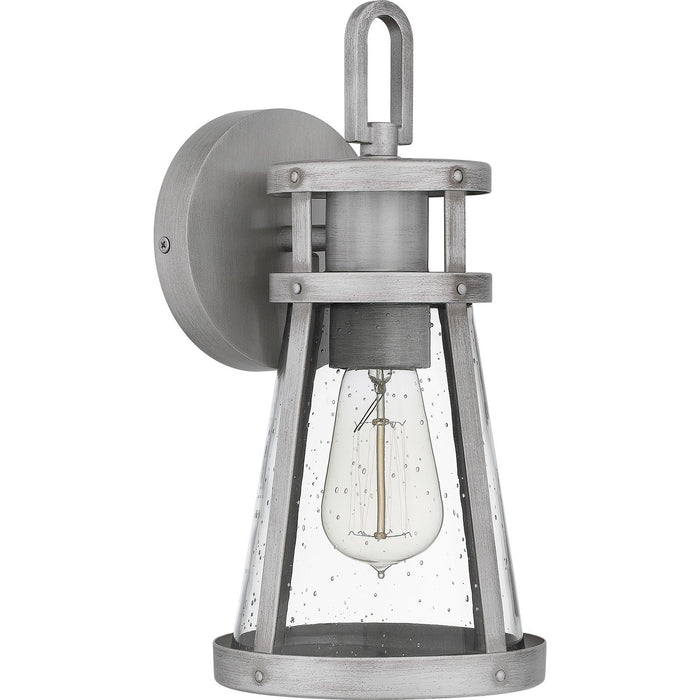 Myhouse Lighting Quoizel - BAB8406ABA - One Light Outdoor Wall Mount - Barber - Antique Brushed Aluminum