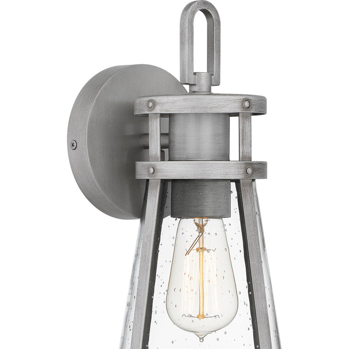 Myhouse Lighting Quoizel - BAB8406ABA - One Light Outdoor Wall Mount - Barber - Antique Brushed Aluminum