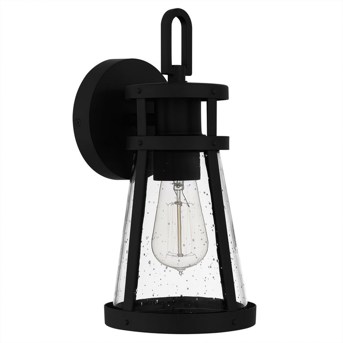 Myhouse Lighting Quoizel - BAB8406MBK - One Light Outdoor Wall Mount - Barber - Matte Black