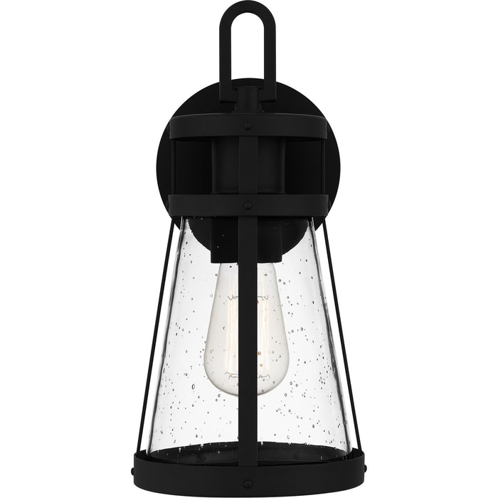 Myhouse Lighting Quoizel - BAB8406MBK - One Light Outdoor Wall Mount - Barber - Matte Black