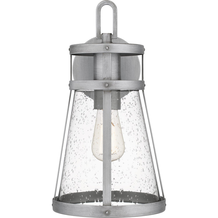 Myhouse Lighting Quoizel - BAB8408ABA - One Light Outdoor Wall Mount - Barber - Antique Brushed Aluminum