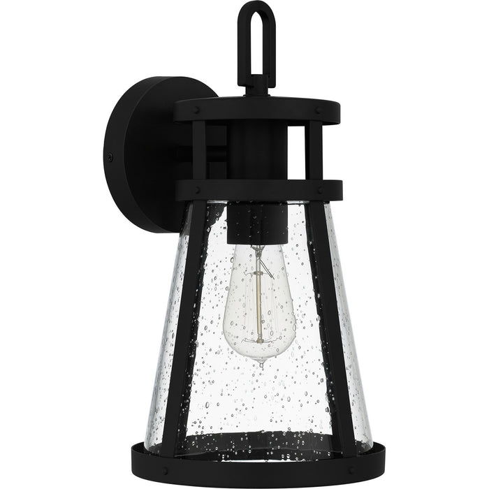 Myhouse Lighting Quoizel - BAB8408MBK - One Light Outdoor Wall Mount - Barber - Matte Black