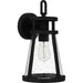 Myhouse Lighting Quoizel - BAB8408MBK - One Light Outdoor Wall Mount - Barber - Matte Black