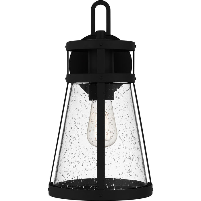 Myhouse Lighting Quoizel - BAB8408MBK - One Light Outdoor Wall Mount - Barber - Matte Black