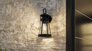 Myhouse Lighting Quoizel - BAB8408MBK - One Light Outdoor Wall Mount - Barber - Matte Black