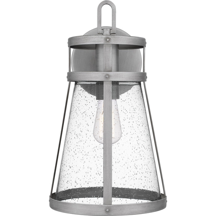 Myhouse Lighting Quoizel - BAB8409ABA - One Light Outdoor Wall Mount - Barber - Antique Brushed Aluminum