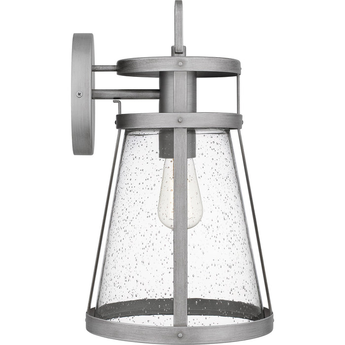 Myhouse Lighting Quoizel - BAB8409ABA - One Light Outdoor Wall Mount - Barber - Antique Brushed Aluminum