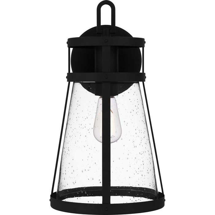 Myhouse Lighting Quoizel - BAB8409MBK - One Light Outdoor Wall Mount - Barber - Matte Black