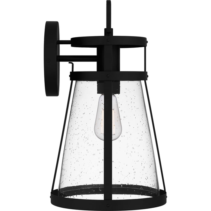 Myhouse Lighting Quoizel - BAB8409MBK - One Light Outdoor Wall Mount - Barber - Matte Black