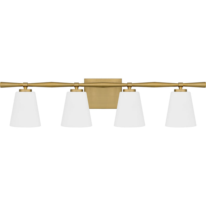 Myhouse Lighting Quoizel - BID8631AB - Four Light Bath - Brindley - Aged Brass