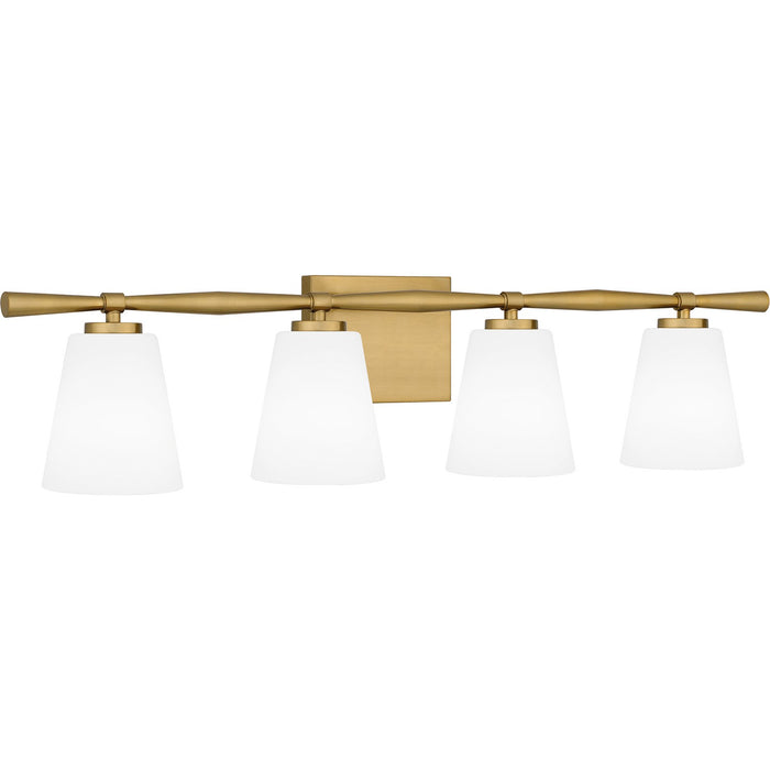 Myhouse Lighting Quoizel - BID8631AB - Four Light Bath - Brindley - Aged Brass