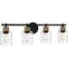 Myhouse Lighting Quoizel - BTC8634MBK - Four Light Bath - Baltic - Matte Black