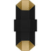 Myhouse Lighting Quoizel - CHS8307MBKG - LED Outdoor Wall Mount - Chasm - Matte Black Gold