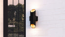 Myhouse Lighting Quoizel - CHS8307MBKG - LED Outdoor Wall Mount - Chasm - Matte Black Gold